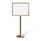 Montour Line Sign Frame Floor Standing 22 x 28 in. H Satin Brass Steel FS200-2228-H-SB - alternate 1